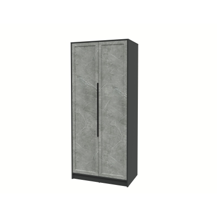 Шкаф распашной Тренд КТ-Ш2 (Антрацит ЛДСП/ Керамика ЛМДФ) Ш918 В2128 Г547